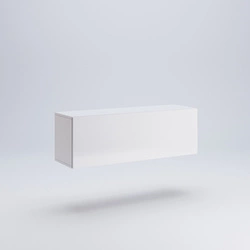 Závěsná TV skříňka Box 105 cm bílý lesk moderní do obýváku Intesi