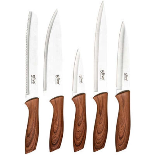 5five simply smart sada 5 kuchyňských nožů s magnetickou deskou na chléb a maso