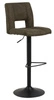 Barová židle Sylvia zelená otočná s nastavitelnou výškou a opěrkou moderní do kuchyně Actona