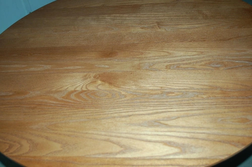 Kulatý stůl Corby dřevo/zlato Outlet