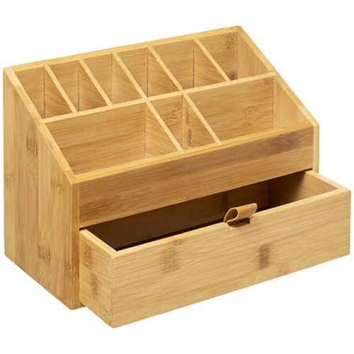 Bambusový organizér se zásuvkou