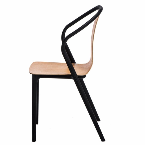 Židle Bella černá/přírodní