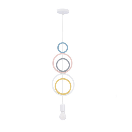 Jednoduchá závěsná lampa h5 1x20W E27 iq kids mix color