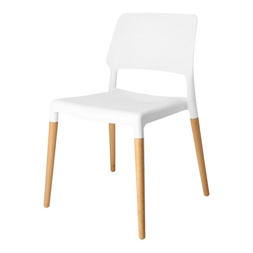 Jídelní židle Cole inspirovaná Ecco bílá skandinávská stohovatelná snadné čištění
