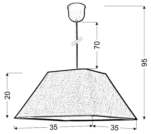 Závěsné svítidlo Robin 35 zelené moderní jednoramenné do obýváku a ložnice s textilním stínidlem