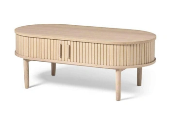 Konferenční stolek Meta 120x60 oválný dubový skandinávský do obýváku