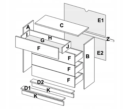 Komoda Tissa 80 cm bílá se zásuvkami dub craft moderní do obývacího pokoje Intesi