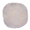 Okrúhlý polštář na židli z jehněčí kožešiny béžový 35 cm do obýváku House Nordic