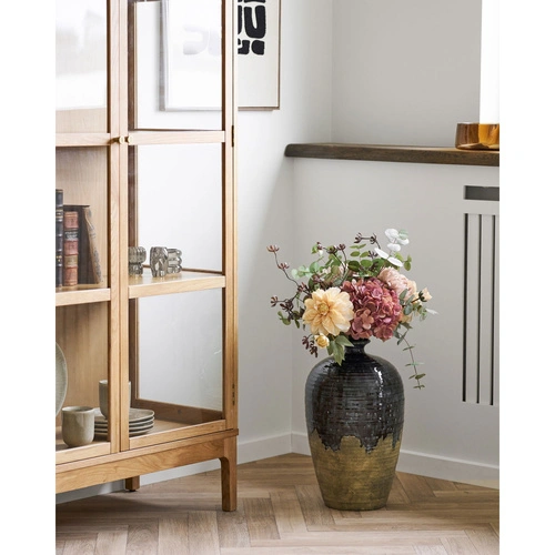 Keramická váza Cali modrá 44,5 cm vysoká váza na květiny do obýváku