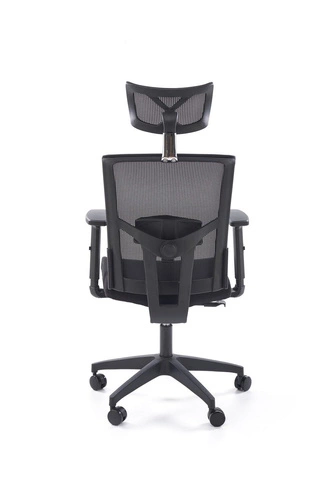 Ergonomická otočná kancelářská židle Scienne černá s opěrkou hlavy a nastavitelným sedákem Intesi