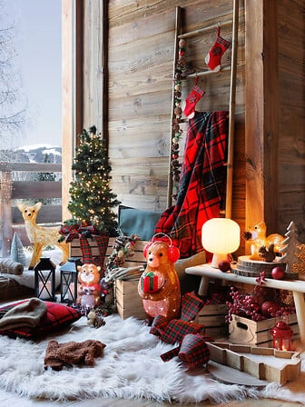 Přehoz na postel Brody červený kostkovaný, dekorativní, příjemný na dotek 130x170 cm Atmosphera