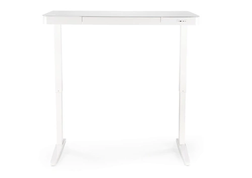 Moderní bílé psací stůl s nastavitelnou výškou a zásuvkami Alembe Intesi 120x60 cm