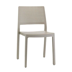 Zahradní židle Emi béžová z plastu SCAB Design stohovatelná snadné čištění