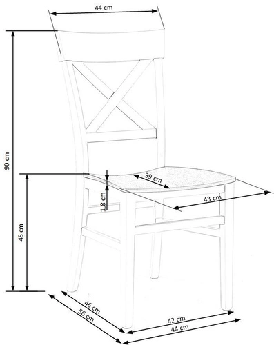 Dřevěná jídelní židle Tutti Intesi bílý dub vintage rustikální s opěrkou
