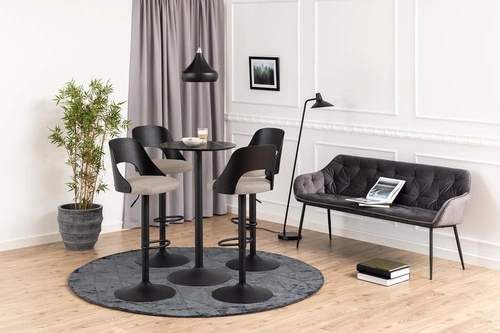 Židle barová Lucy béžová/černá