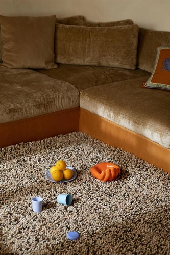 Hnědý moderní vlněný shaggy koberec do obýváku Shaggy Rocks 170x240 cm měkký Carpets&More