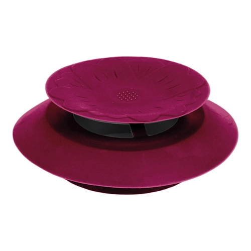 Silikonová zátka do dřezu růžová Intesi kulatá flexibilní odolná proti nečistotám