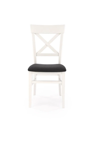 Dřevěná jídelní židle Tutti Intesi bílá, čalouněná, moderní s opěrkou