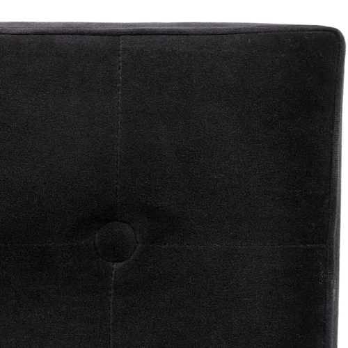 Černý sametový taburet Lysandre s úložným prostorem, prošívaný do obýváku a předsíně Atmosphera