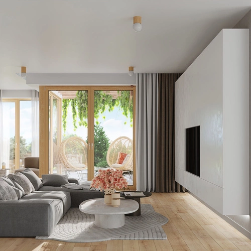 Dřevěné stropní svítidlo BOOMO 12 moderní do obýváku a ložnice Sollux Lighting