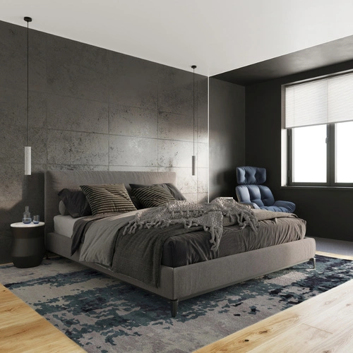 Závěsné svítidlo LUVO 3L šedé betonové moderní nad kuchyňský ostrůvek nebo do obýváku