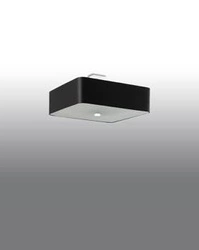 Stropní černé čtvercové svítidlo Lokko 45 cm moderní do obýváku, ložnice nebo kuchyně