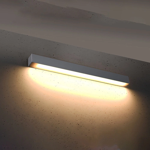 LED nástěnné svítidlo Pinne 67 šedé moderní nástěnné světlo do obýváku a ložnice Thoro