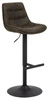 Barová židle Adisa moderní otočná s opěrkou výškově nastavitelná čalouněná antracitová do kuchyně