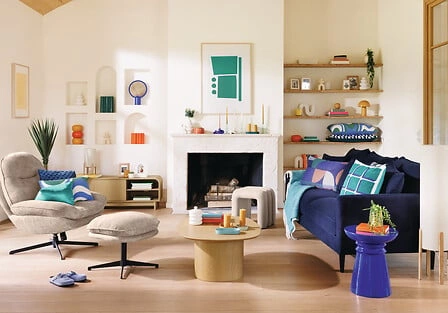 Oválný konferenční stolek Lee přírodní moderní skandinávský do obýváku 100x70 cm Atmosphera