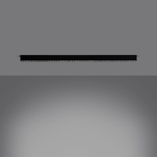 Stropní LED svítidlo SOREN černé moderní do obýváku a ložnice 120 cm