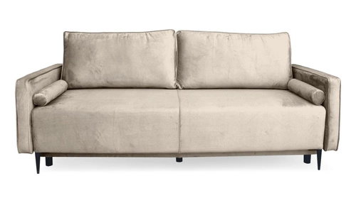 Rozkládací třímístná pohovka Arosa béžová s úložným prostorem a funkcí spaní do obýváku