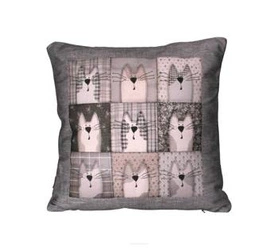 Dekorační sametový polštář Pexeso Intesi 40x40 cm moderní do obýváku šedý