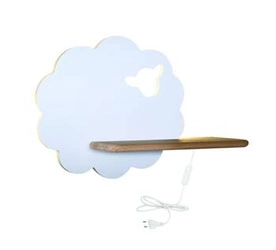 Nástěnné LED svítidlo Sheep bílé klasické do dětského pokoje ze dřeva 5W 4000K