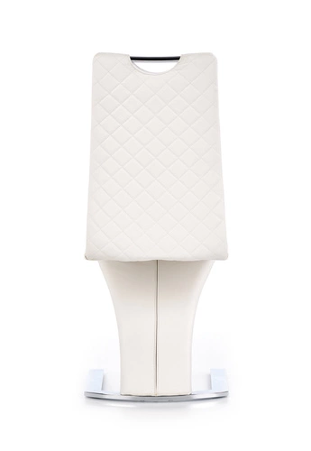 Jídelní židle Georgio bílá ekokůže moderní na lyžinách Intesi