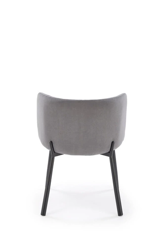 Čalouněná sametová židle Itzal šedá s područkami do jídelny a obývacího pokoje moderní