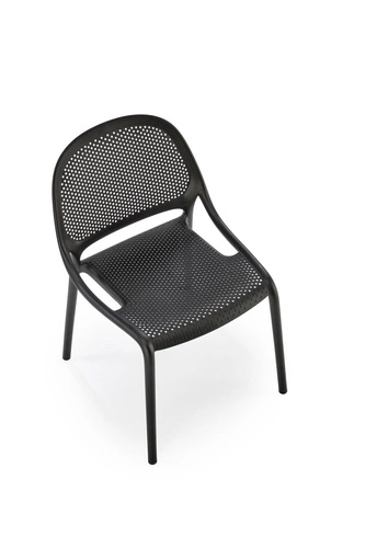 Černá moderní jídelní židle Lynette do kuchyně, stohovatelná, polypropylen