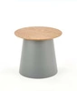 Konferenční stolek Alter kulatý moderní skandinávský přírodní šedý do obýváku 49 cm