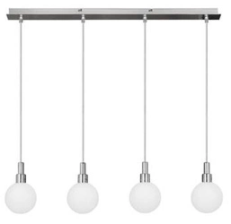Maldus chrom 4x40W G9 závěsná lampa bílý difuzor
