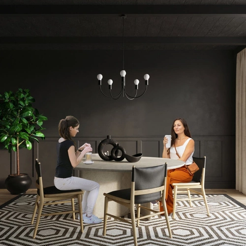 Moderní černý lustr PICCOLO 3 závěsné svítidlo nad stůl do obýváku a jídelny