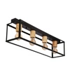 Stropní svítidlo Retro Candellux černé dřevěné 4bodové do obýváku a kuchyně 70 cm