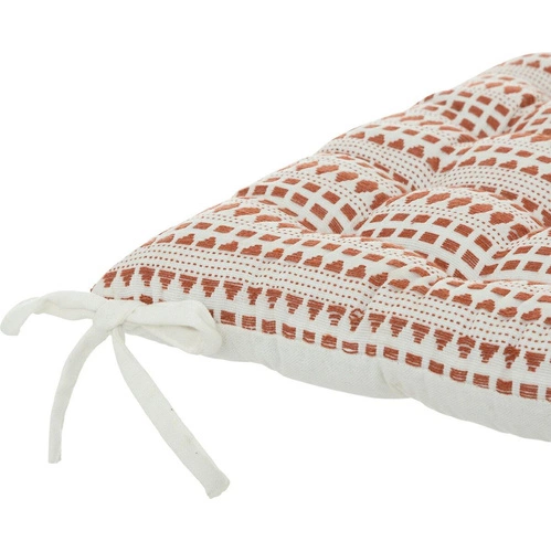 Bavlněný čtvercový sedák Micah terakota na jídelní židli Atmosphera