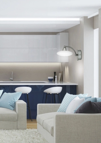 Nástěnné svítidlo Elisa bílá a nikl, klasické kovovo-skleněné do ložnice a obýváku CANDELLUX