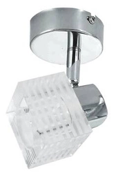 Závěsné svítidlo Malachit skleněné chromované do obýváku a jídelny moderní jednolampové