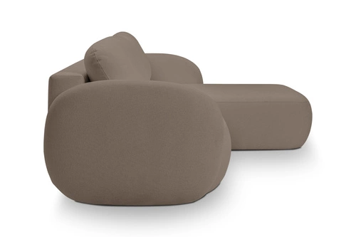 Hnědá rohová rozkládací pohovka do obýváku pravá Salby moderní s úložným prostorem