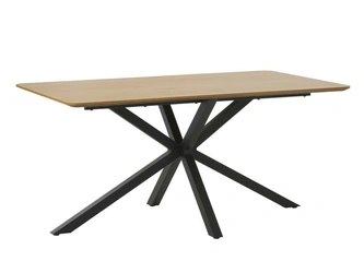 Jídelní stůl Cesura 160x90 v přírodním dubu s černými nohami