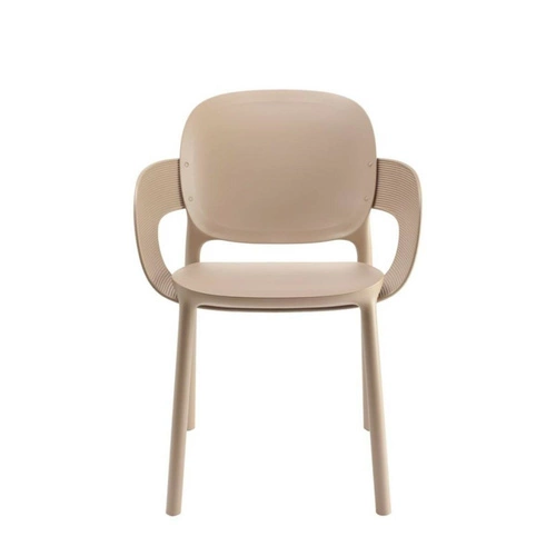 Jídelní a zahradní židle Hug SCAB Design béžová s područkami stohovatelná plastová