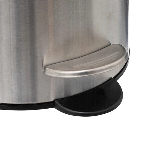 Koupelnový odpadkový koš Bamboo 3L s pedálem a vyjímatelnou vložkou stříbrný 5five