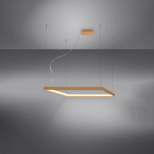 LED lustr Nelya M zlatý moderní do obýváku a nad stůl industriální 80 cm