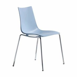 Jídelní židle Zebra SCAB Design modrá moderní plastová stohovatelná chromovaná
