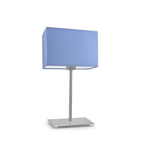 Stolní lampa Amalfi stínidlo modré stojan kartáčovaná ocel